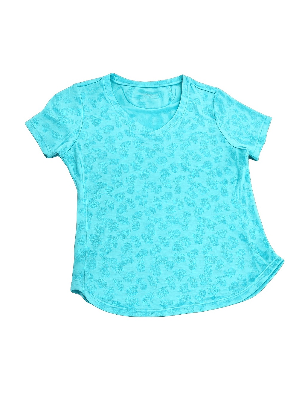 Tommy Bahama Turquoise Floral V-Neck Short Sleeve Island Zone M women’s